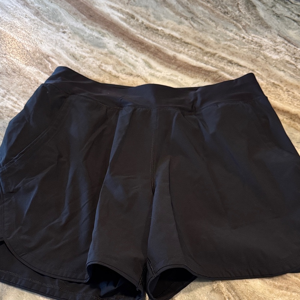 Lands' End Black Active Swim Shorts